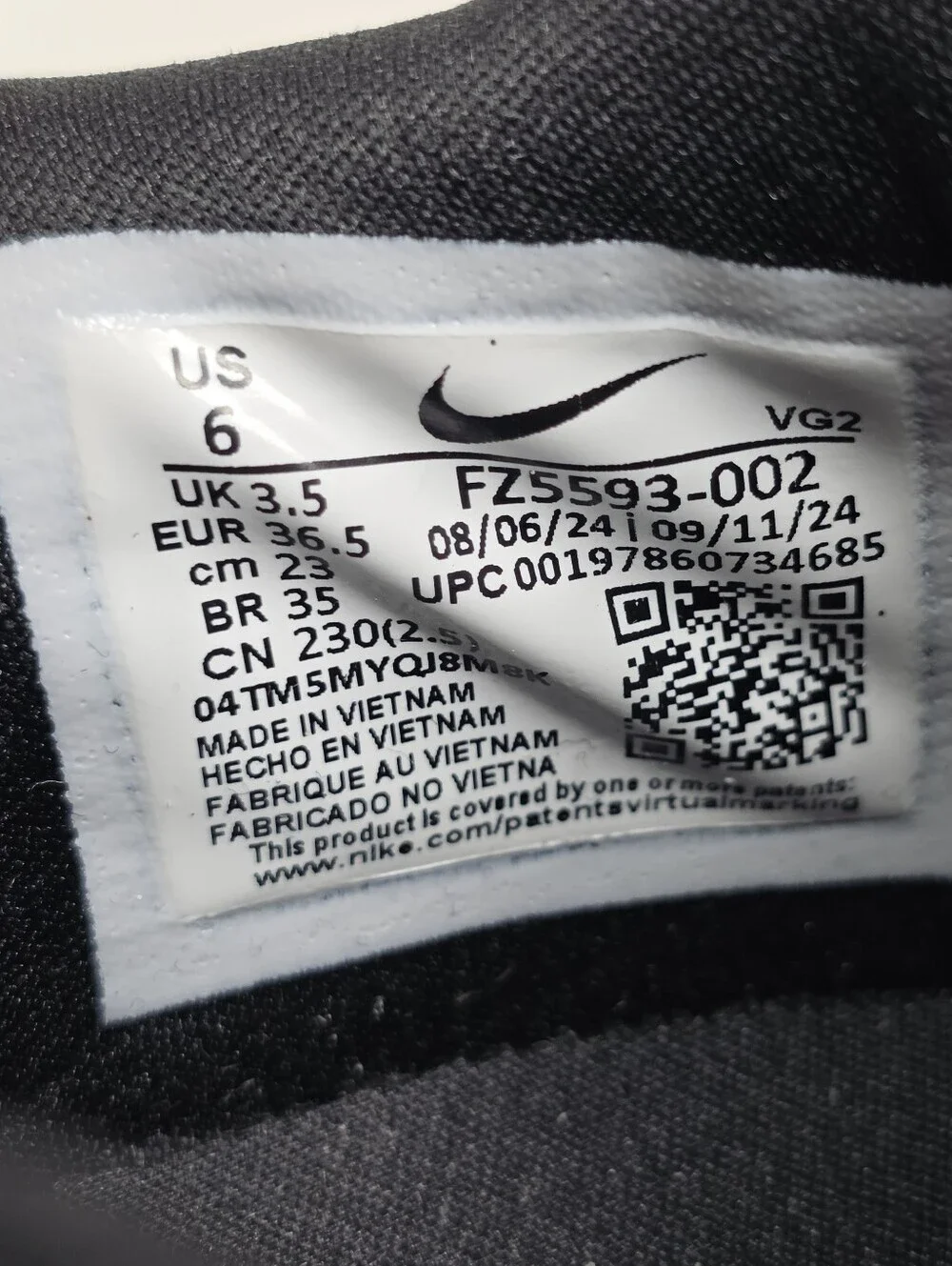 Nike Field General 82/Black White Gum Women's Size 6 Sneakers FZ5593-002 New